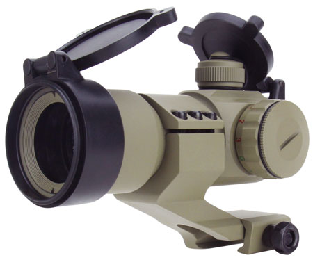 TacFire RD004T 1x30 Dual Illuminated Red/Green Dot Sight  Tan 1 x 30 mm 2 MOA Dot