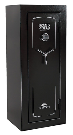 Sports Afield SECSA5924P Preserve SA5924P Electronic Keypad/Key Entry Black Textured Steel Holds 24 + 4 59" H x 24" W x 20" D Fireproof- Yes