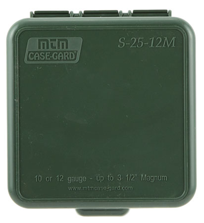 MTM Case-Gard S2512M11 Shotshell Box Flip-Top Multi Gauge Shotgun Forest Green Polypropylene 25rd