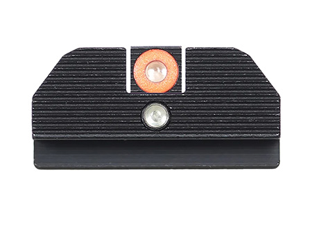 Night Fision GLK001015OGZ Student Of The Gun Accur8 For Glock  Green Tritium Orange Outline Front Sight-Green Tritium Black Outline Rear Sight Glock 17/17L/19