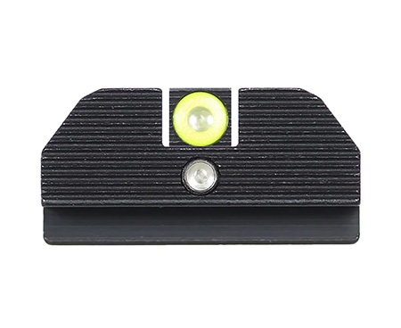 Night Fision GLK001015YGZ Student Of The Gun Accur8 For Glock  Green Tritium Yellow Outline Front Sight-Green Tritium Black Outline Rear Sight Glock 17/17L/19