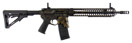 Spikes STR5610M2R Spartan Rifle  5.56x45mm NATO 16" No Magazine Bronze Cerakote Black 6 Position Magpul CTR Stock