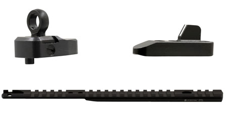 XS Sights ML10015 Marlin Optic Mounts  &  Ghost Ring WS Sight Sets  Black White Stripe Front, Ghost Rear for Marlin 1895
