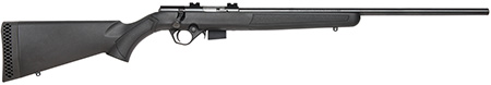 Mossberg 38191 817  Full Size 17 HMR 5+1 21" Blued Steel Barrel, Blued Drilled  &  Tapped Steel Receiver, Black Fixed Synthetic Stock, Right Hand