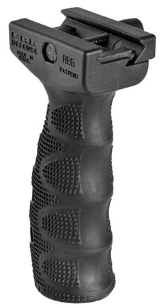 FAB Defense FXREGB REG Ergonomic Rubberized Tactical Foregrip w/Waterproof Storage Compartment Black Latex  &  Reinforced Polymer