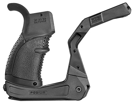 FAB Defense FXARPODB AR-Podium  Bi-Pod for AR-15/ M16 Black Polymer Includes AGR-43 Pistol Grip