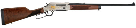 Henry H014WL223 Long Ranger Wildlife Full Size 223 Rem/5.56x45mm NATO 5+1 20" Blued Steel Barrel, Engraved Nickel-Plated w/24K Gold Inlay Steel Receiver, American Walnut Stock Right Hand