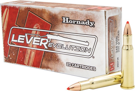 Hornady 82738 LEVERevolution  348Win 200gr Flex Tip eXpanding 20 Per Box/10 Case