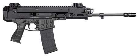 CZ-USA 91452 Bren 2 MS  5.56x45mm NATO Caliber with 14.17" Barrel, 30+1 Capacity, Overall Black Finish, Carbon Fiber Receiver, Ambi Mag Release, Stippled Black Polymer Grip Right Hand