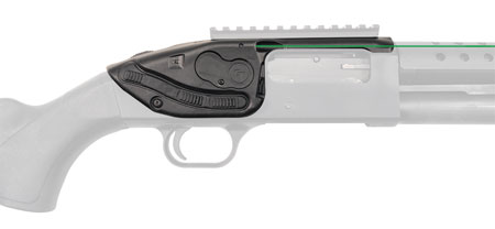 Crimson Trace 0178201 LaserSaddle  Fits Mossberg 500, 590/Shockwave 590 Green Laser