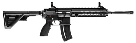 HK 81000402 HK 416  22 LR 10+1 16.10" Black Steel Threaded Barrel Aluminum w/M-LOK  &  Picatinny Rail Black Aluminum Receiver Black Retractable Stock Right Hand