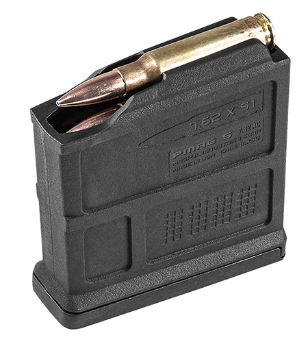 Magpul MAG549BLK PMAG  Black AICS 5rd 6.5 Creedmoor/308 Win/7mm-08 Rem/260 Rem/243 Win/7.62x51mm NATO for Short Bolt Action Rifles