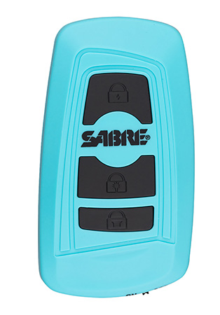 Sabre S1013TQ 3-In-1 Stun Gun Safety Tool Teal Polymer 1.15 uC Pain Rating Features Built in Flashlight