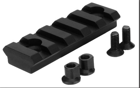 TacFire MAR101 KeyMod Picatinny Rail 2 Inch 5 Slots  Black
