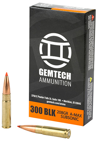 Gemtech 3010163 Subsonic  300Blackout 208gr Polymer Tip 20/Box