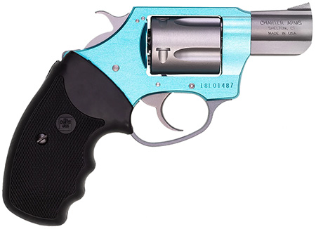 Charter Arms 53860 Undercover Lite Santa Fe Sky Small 38 Special, 5 Shot 2" Stainless Steel Barrel  &  Cylinder, Turquoise Aluminum Frame w/Black Finger Grooved Rubber Grip, Exposed Hammer