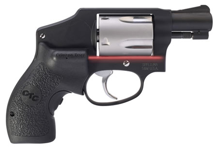 Smith  &  Wesson 12643 Performance Center Model 442 38 S&W Spl +P 5rd 1.88" Black Stainless Steel Barrel, Black Fluted Cylinder, Matte Black Aluminum Black Frame with Black Crimson Trace Lasergrip