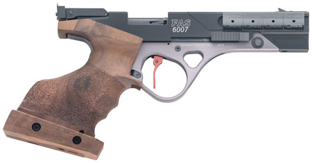 Chiappa Firearms 401138 FAS 6007  22 LR 5+1 5.63" Black Anodized Aluminum Slide, Grey Anodized Steel Frame Walnut Grip