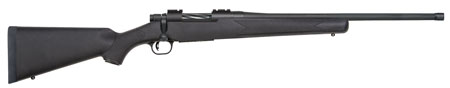 Mossberg 28013 Patriot  Full Size 450 Bushmaster 4+1 20" Matte Blued Fluted Threaded Barrel, Drilled  &  Tapped Matte Blued Stainless Steel Receiver, Black Fixed Synthetic Stock, Right Hand