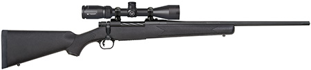 Mossberg 28053 Patriot  7mm-08 Rem Caliber with 5+1 Capacity, 22" Fluted Barrel, Matte Blued Metal Finish  &  Black Synthetic Stock Right Hand (Full Size) Includes Vortex Crossfire II 3-9x40mm Scope