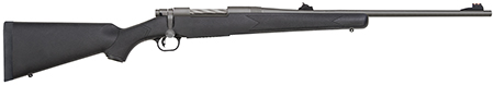 Mossberg 28073 Patriot  Full Size 375 Ruger 3+1 22" Stainless Cerakote Barrel, Drilled  &  Tapped Stainless Cerakote Receiver, Black Fixed Synthetic Stock, Right Hand