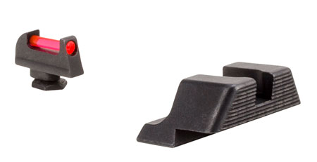 Trijicon 601029 Fiber Sights  Red/Fiber Optic Front Sight-Black/Blank Rear Sight Glock 42/43/43X Small Frame