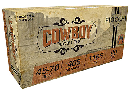 Fiocchi 4570A Cowboy Action  45-70Gov 405gr Lead Round Nose Flat Point 20 Per Box/10 Case