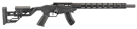 Ruger 8404 Precision Rimfire  22 WMR 15+1 18" Threaded Barrel, Hard Coat Anodized Finish, 15" Free-Float Handguards w/M-Lok Slots, Synthetic Adjustable Quick-Fit Precision Rimfire Stock, Black Polymer