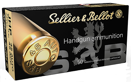 Sellier  &  Bellot SB45C Handgun  45ACP 230gr Jacketed Hollow Point 50 Per Box/20 Case