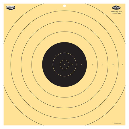 Birchwood Casey 35186 Dirty Bird  17.25" Bullseye Tagboard Hanging 100 yds Rifle Black/White 5 Pack