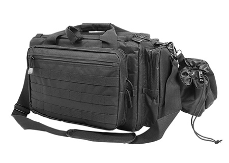 NcStar CVCRB2950B VISM Competition Range Bag with Padded Side Pockets, Lockable Zippers, Mag Pockets, Large D-Rings, Wide Padded Shoulder Strap  &  Black Finish
