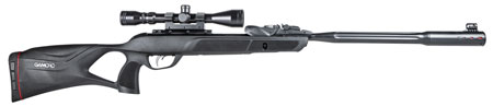 Gamo 6110063354 Swarm Fusion 10X Gen 3 Gas Piston 177 10rd Shot Black Black Fluted Steel Barrel Black Receiver Black All Weather Lightweight Thumbhole Stock Scope 3-9x40mm