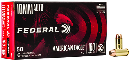 Federal AE10A American Eagle Handgun 10mmAuto 180gr Full Metal Jacket 50 Per Box/20 Case