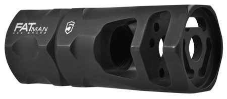 Phase 5 Weapon Systems FATMAN556 FATman Hex Brake Black Parkerized Steel with 1/2"-28 tpi Threads  &  3" OAL for 223 Rem, 5.56x45mm NATO AR-Platform
