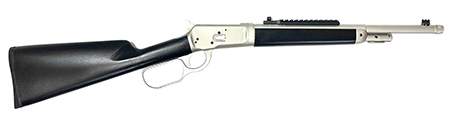 Taylors  &  Company 220096 1892 Alaskan Take-Down 357 Mag Caliber with 5+1 Capacity, 16.50" Barrel, Matte Chrome Metal Finish  &  SoftTouch Black Synthetic Stock Right Hand (Full Size)