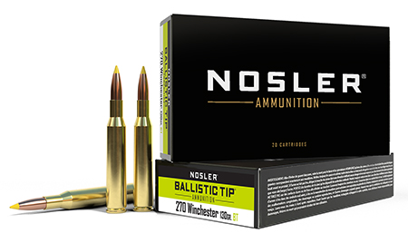 Nosler 40062 Ballistic Tip  270Win 130gr Spitzer Ballistic Tip 20 Per Box/10 Case