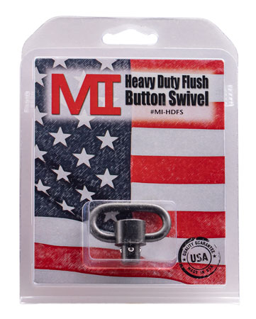 Midwest Industries MIHDFS Heavy-Duty Swivel 1.25" Quick Detach/Push Button Black Manganese Phosphate Steel