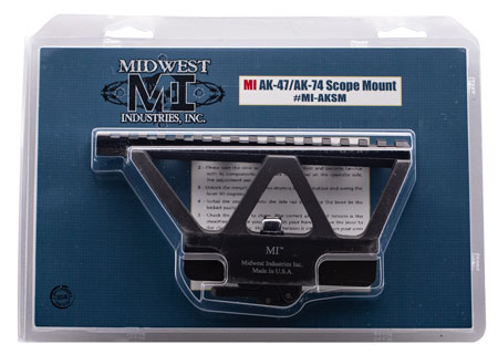Midwest Industries MIAKSM MI AK Side Railed Scope Mount  Black Hardcoat Anodized