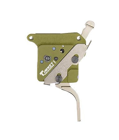 Timney Triggers 51716V2 Elite Hunter  Straight Trigger with 3 lbs Draw Weight  &  Green/Nickel Finish for Remington 700 Right