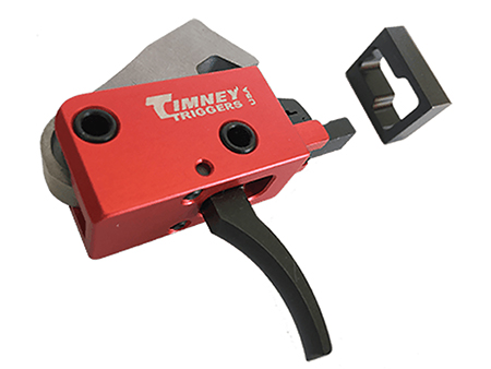 Timney Triggers 682 PCC Trigger  Two-Stage Curved Trigger with 2 lbs Draw Weight  &  Black/Red Finish for AR-Platform