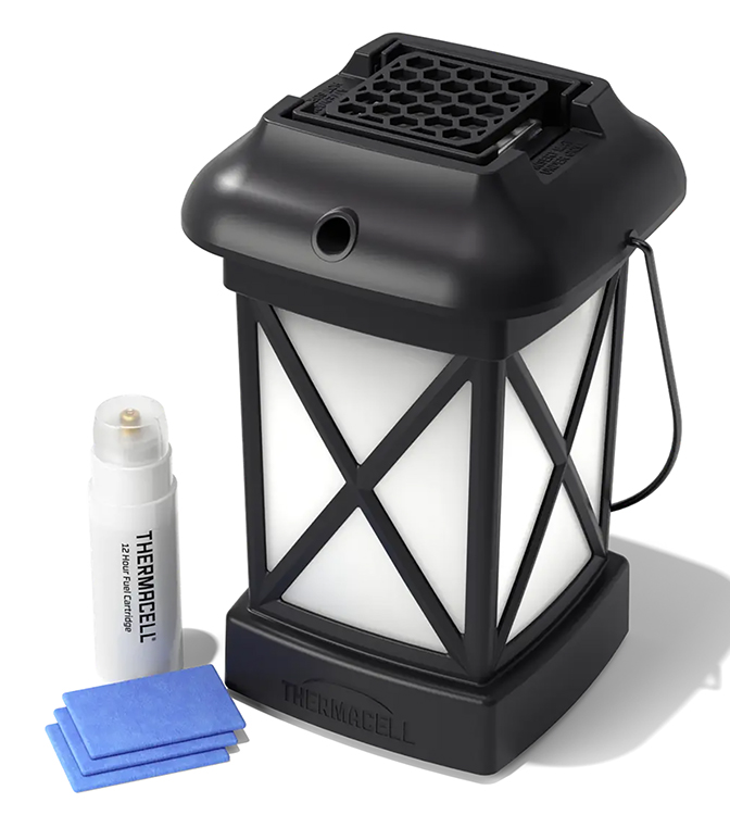 Thermacell MR9W Patio Shield Lantern Cambridge Black Effective 15 ft Odorless Scent Repels Mosquito Effective Up to 12 hrs