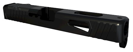 Rival Arms RA10G102A Precision Slide A1 QPQ Black 17-4 Stainless Steel with Front/Rear Serrations  &  RMR Optic Cut for 9mm Luger Glock 17 Gen3