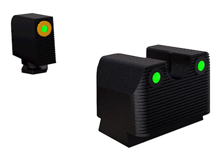 Rival Arms RA3A231G Night Sights for Glock MOS  Green Tritium Orange Outline Front Sight-Green Tritium Black Outline Rear Sight Glock 17/19