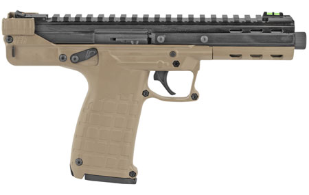 Kel-Tec CP33TAN CP33  22 LR 33+1 5.50" Black Ported/Threaded Barrel, Black Serrated/Optic Ready Slide, Tan Polymer Frame w/Picatinny Rail, Black Polymer Grip Ambidextrous