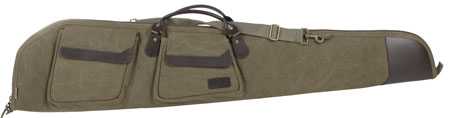 Heritage Cases 54148 North Platte Rifle Case 48" Olive Cotton Canvas w/ Leather Trim  &  Brushed Tricot Lining