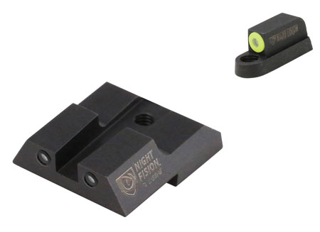 Night Fision CZU076003YGZG Tritium Night Sights For CZ-USA  Green Tritium Yellow Outline Front Sight-Green Tritium Black Outline Rear Sight CZ P-07/P-09