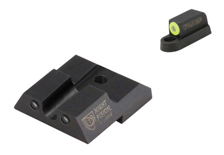 Night Fision CZU076007YGZG Tritium Night Sights For CZ-USA  Green Tritium Yellow Outline Front Sight-Green Tritium Black Outline Rear Sight CZ P-07/P-09