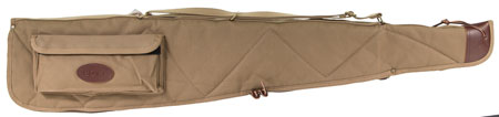 Boyt Harness OGC98PM06 Alaskan Rifle Case 44" Kahki Waxed Canvas w/ Brass Hardware  &  Quilted Flannel Lining for Scoped Rifles