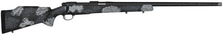 Nosler 44548 M48 Long-Range Carbon 6.5 Creedmoor 4+1 26" Carbon Fiber Wrapped Barrel, Sniper Gray Cerakote Metal Finish, Elite Midnight Camo Manners MCS-T Elite Tac Stock