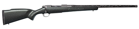 Nosler 47048 M48 Mountain Carbon 6mm Creedmoor 4+1 24" Carbon Fiber Wrapped Barrel, Tungsten Gray Cerakote Metal Finish, Granite Green Mountain Hunter Stock